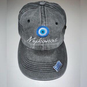 Unisex Ball Cap Hat Mykonos Greece Evil Eye